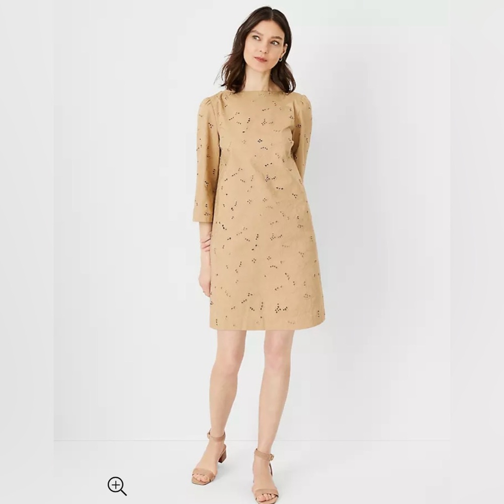 BRAND NEW WITH TAGS - Ann Taylor Eyelet Boatneck Shift Dress